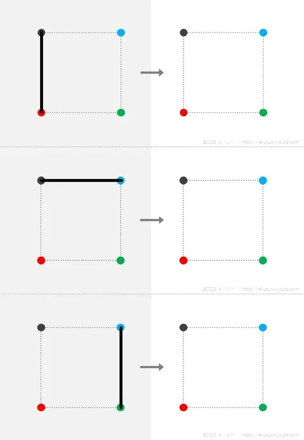 点描写２×２色１