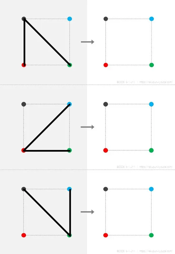 点描写２×２色４