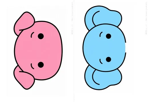 豚・ゾウのサンプルイラスト